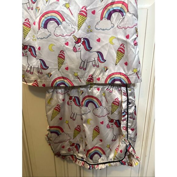 Lola + The Boys Girls Magical Unicorn Top and Shorts Set Multicolor Size 8 - Picture 11 of 13